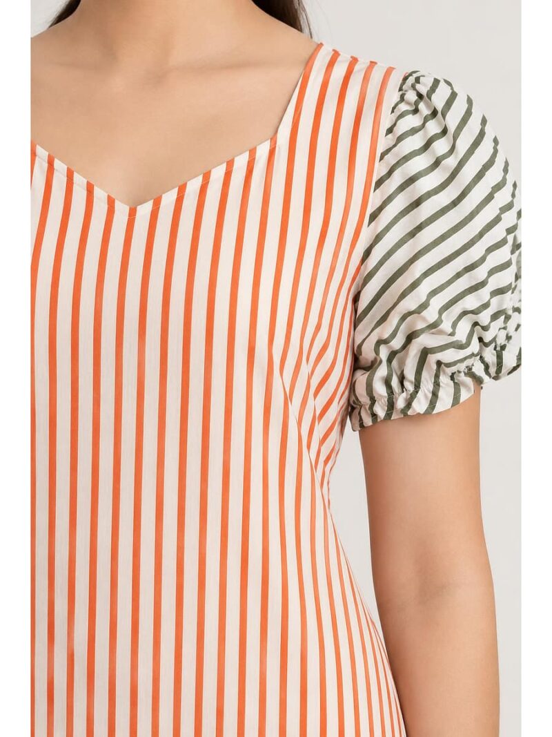 Women's Cotton Frock Nighty - Orange