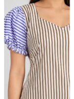 W-NY-636-12-BR-M_detail Women's Cotton Frock Nighty - Brown