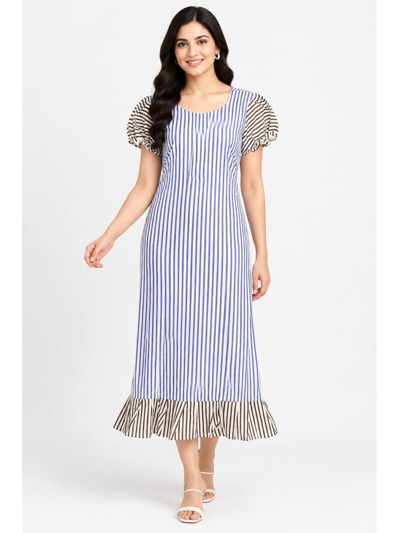 Women's Cotton Zip Frock Nighty - Violet