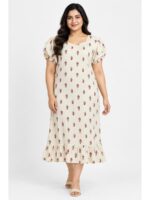 W-NY-638-03-IV-3XL_front Women's Plus Size Cotton Frock Nighty - Ivory