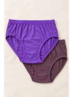 Women's Cotton Brief Panties, 2 Pcs Pack