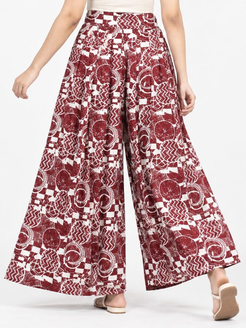 Women’s Lycra Palazzo Pant - Maroon