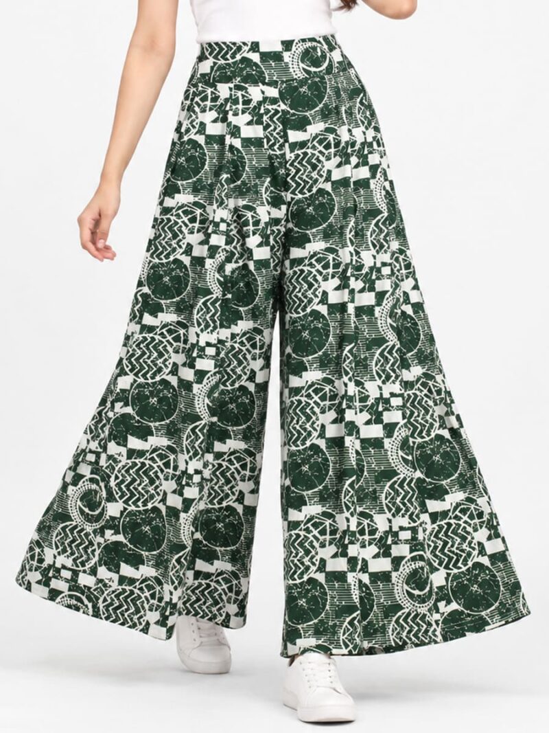 Women’s Lycra Palazzo Pant -Green
