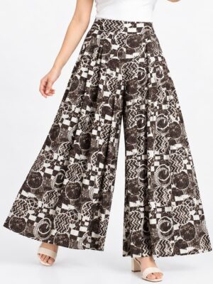 Women’s Lycra Palazzo Pant - Coffee