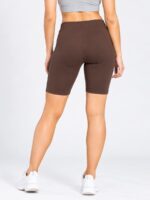 W-SH-564-02-CF-L-b Women's Cotton Yoga Shorts -Coffee