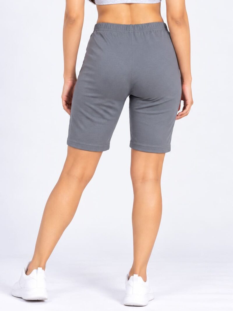Women's Cotton Yoga Shorts - Grey